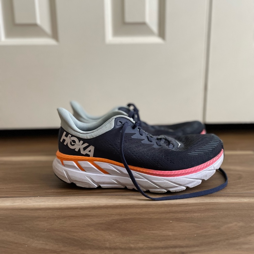 Womens Hoka Clifton shoes, size 8D